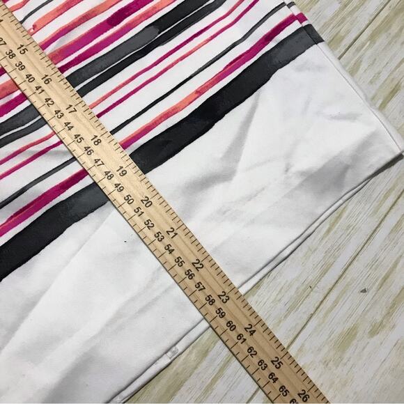 Worthington NWTPink Orange Coral Stripe Long Modest Classic Pencil Skirt Size 14 - Picture 6 of 6